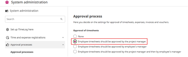 project manager approval 2