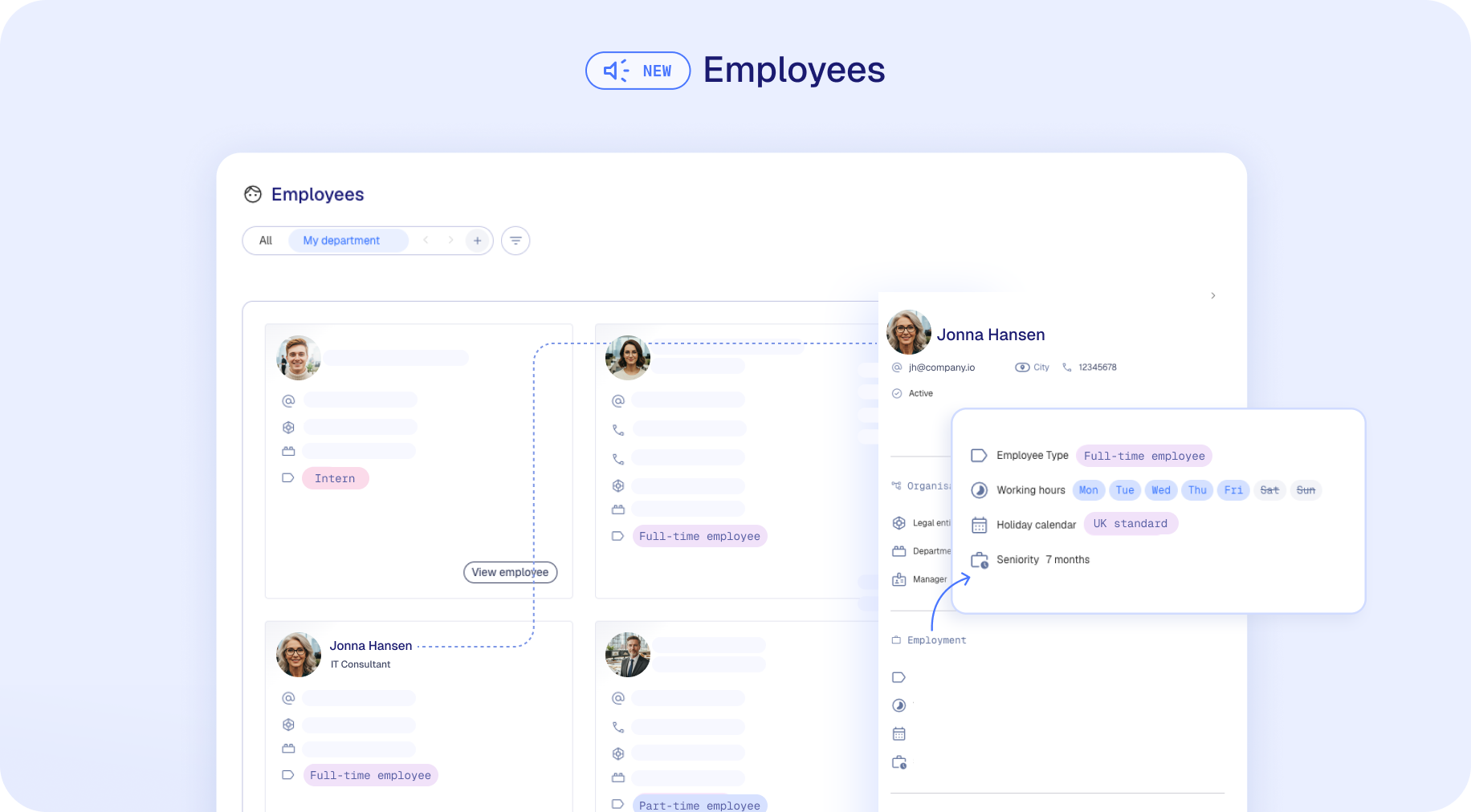 New Employees page