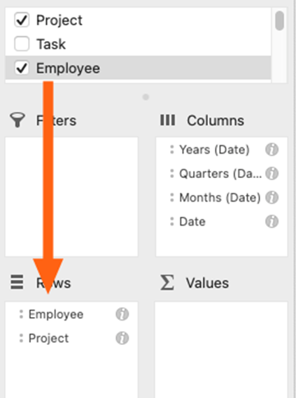 reports accounting revenue forecast employee to rows